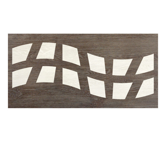 Rovere brown decapé decor wave | Keramik Platten | Apavisa