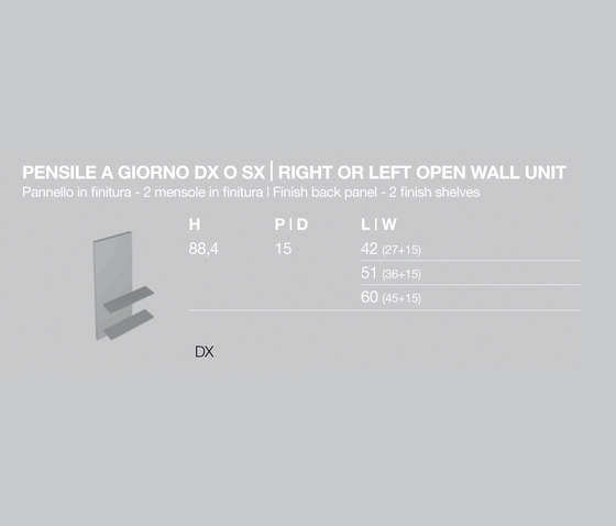 Pivot Open wall unit | Bath shelving | Milldue