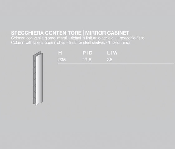 Minimal Mirror cabinet | Armarios espejo | Milldue