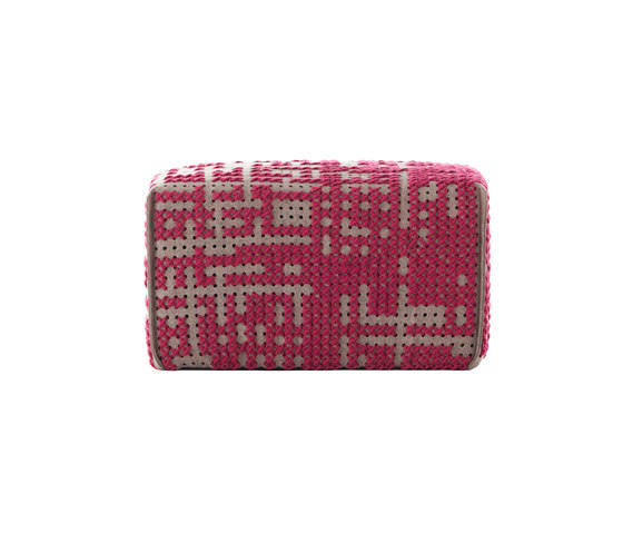 Canevas Pouf Square Abstract Pink 11 | Poufs | GAN