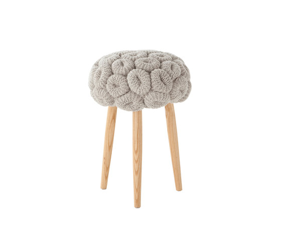 Knitted Stool Grey 1 | Hocker | GAN