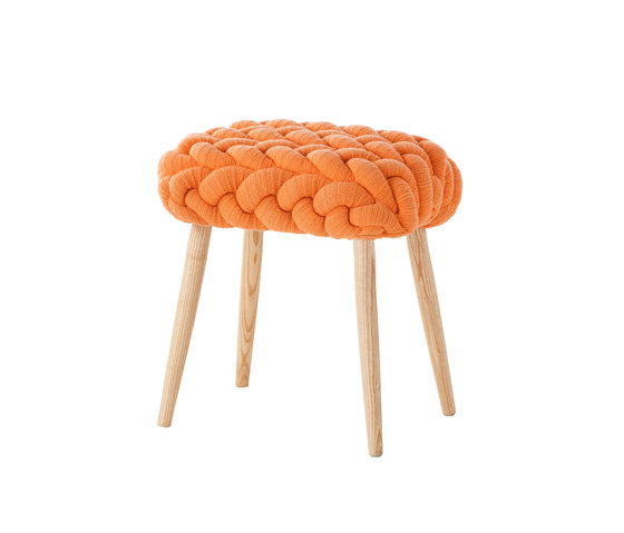 Knitted Stool Orange 3 | Tabourets | GAN