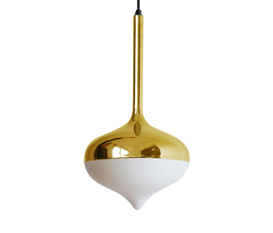 Spun Medium Pendant Lamp Gold | Suspended lights | Evie Group
