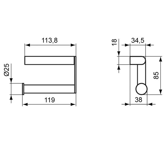 Connect Papierrollenhalter ohne Deckel | Portarollos | Ideal Standard