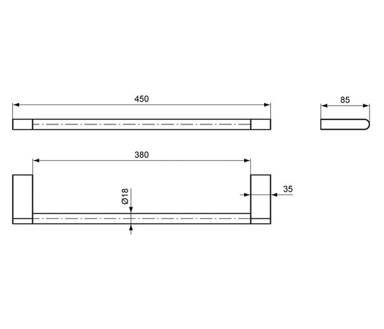 Connect Handtuchhalter 450mm | Towel rails | Ideal Standard