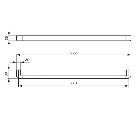 SoftMood Handtuchhalter 800mm | Porte-serviettes | Ideal Standard