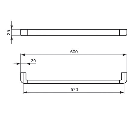 SoftMood Handtuchhalter 600mm | Estanterías toallas | Ideal Standard