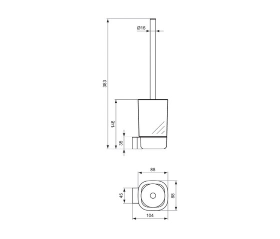 SoftMood Bürstengarnitur (wandhängend) | Portascopino | Ideal Standard