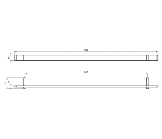 Strada Handtuchhalter 800mm | Towel rails | Ideal Standard