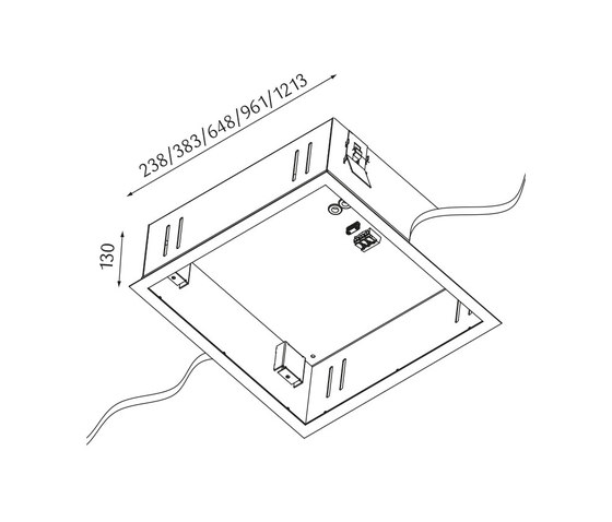 domino square EB frame | Deckeneinbauleuchten | planlicht