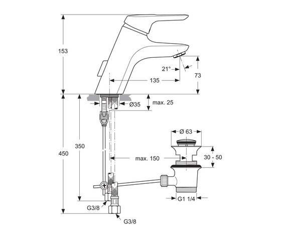 CeraMix Blue Waschtischarmatur | Wash basin taps | Ideal Standard