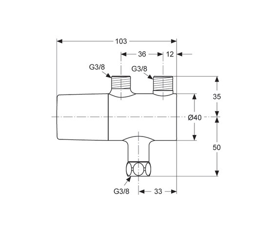 CeraPlus Eckventilthermostat inkl. Filtereinsätze und Rückflussverhinderer | Grifería de baño | Ideal Standard