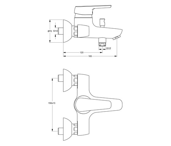 CeraSprint Badearmatur AP (Aufputz) | Duscharmaturen | Ideal Standard