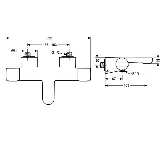 CeraTherm 200 Neu Badethermostat AP (Aufputz) | Shower controls | Ideal Standard