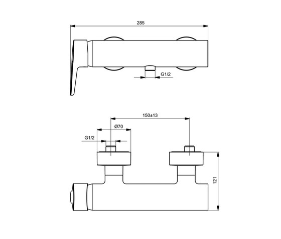 Connect Blue Brausearmatur AP (Aufputz) | Grifería para duchas | Ideal Standard