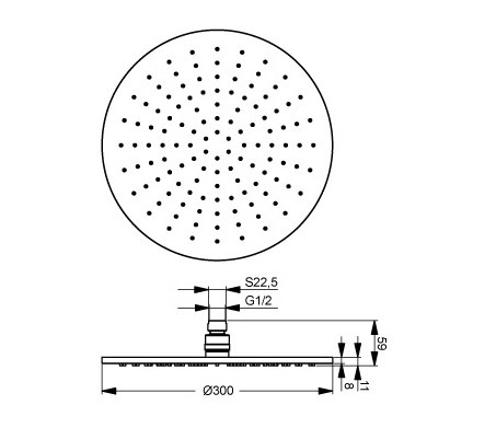Idealrain Regenbrause Ø300mm | Shower controls | Ideal Standard