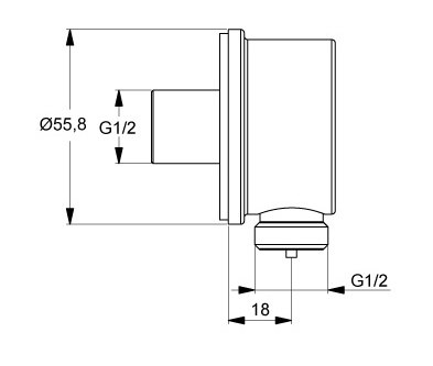 Idealrain Wandanschlussbogen UP (Unterputz) | Bathroom taps accessories | Ideal Standard