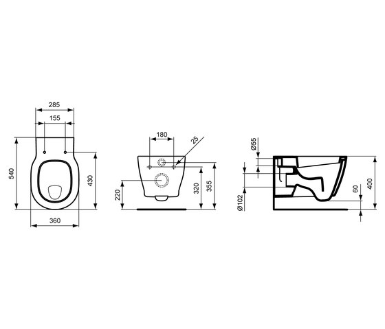 Connect Wandflachspül-WC | Inodoros | Ideal Standard