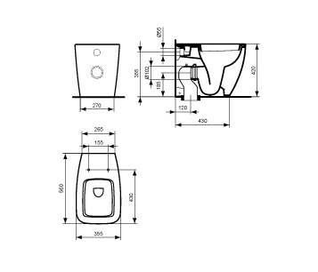Ventuno Standtiefspülklosett | WC | Ideal Standard