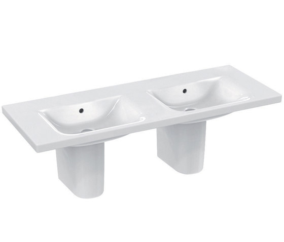 Connect Möbeldoppelwaschtisch 1300mm (ohne Hahnlöcher) | Wash basins | Ideal Standard