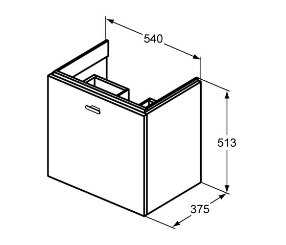 Connect Space Waschtisch-Unterschrank 550mm | Meubles sous-lavabo | Ideal Standard