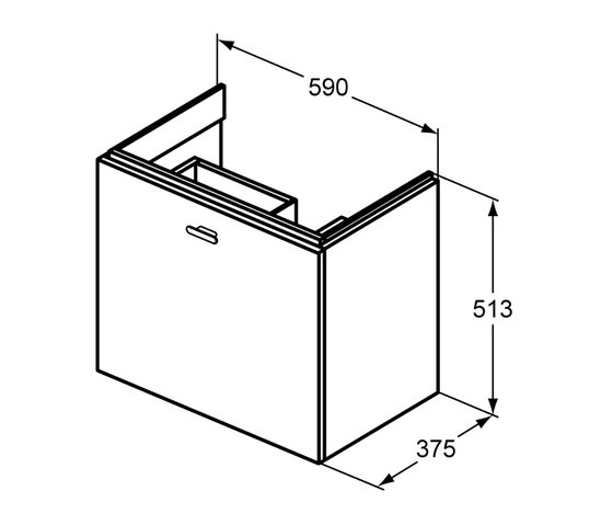 Connect Space Waschtisch-Unterschrank 600mm (Ablage links) | Waschtischunterschränke | Ideal Standard