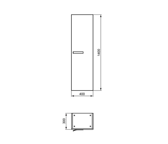 Strada Hochschrank 400mm (Türanschlag rechts) | Wall cabinets | Ideal Standard