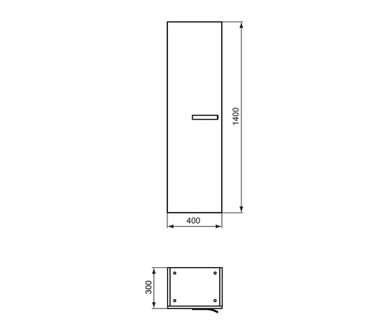 Strada Hochschrank 400mm (Türanschlag links) | Wall cabinets | Ideal Standard