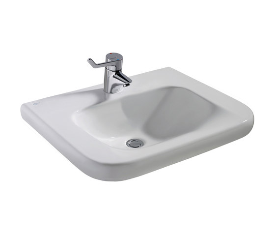 Contour 21 Waschtisch unterfahrbar 650mm (mit Hahnloch / ohne Überlauf) | Wash basins | Ideal Standard