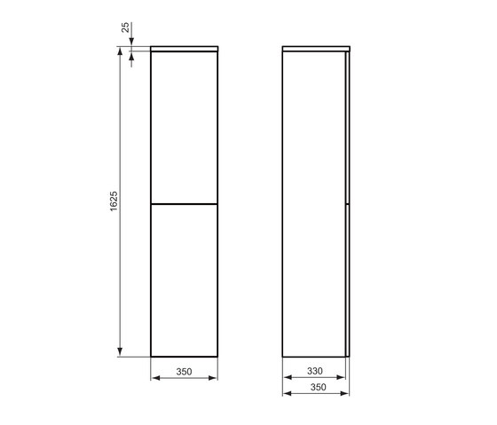 Step wall cabinet | Meubles muraux salle de bain | Ideal Standard