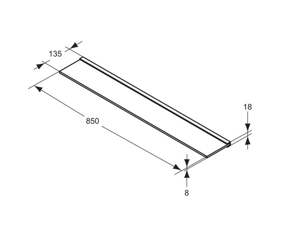 Step glass shelf | Repisas / Soportes para repisas | Ideal Standard