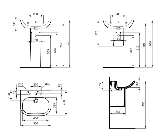 SoftMood Waschtisch 550mm | Wash basins | Ideal Standard