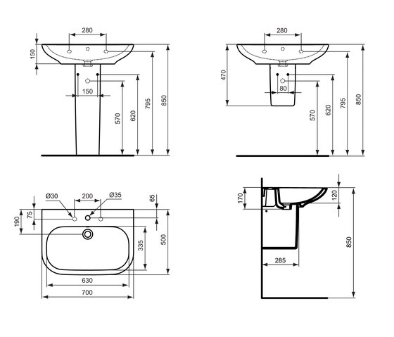 SoftMood Waschtisch 700mm | Wash basins | Ideal Standard