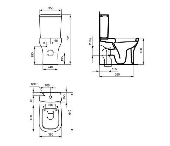 SoftMood Standtiefspülklosett-Kombination | WCs | Ideal Standard