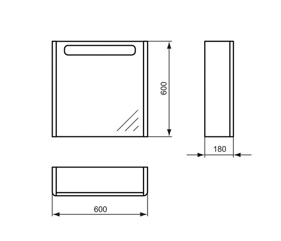 SoftMood Spiegelschrank 600 mm | Armoires de toilette | Ideal Standard