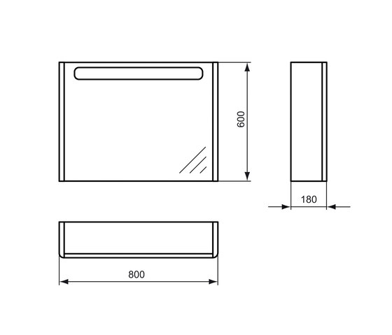 SoftMood Spiegelschrank 800 mm | Armoires de toilette | Ideal Standard