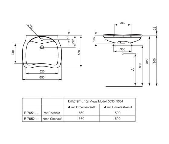 San ReMo Waschtisch barrierefrei 65 cm | Waschtische | Ideal Standard