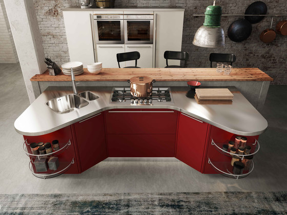 Skyline 2.0 rosso bourgogne | Fitted kitchens | Snaidero