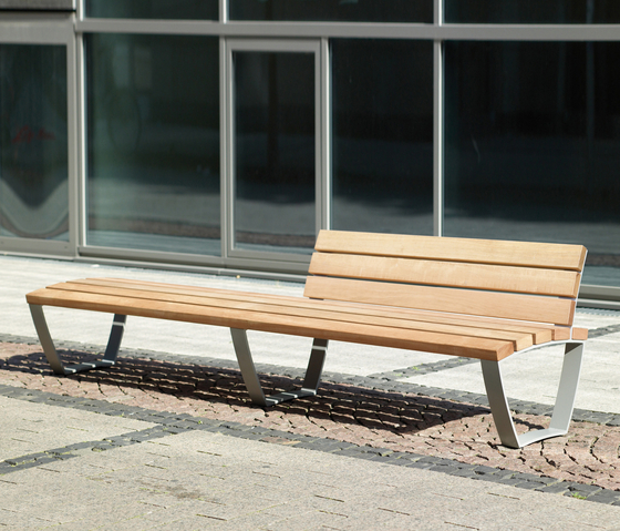 Cado levis Bench 3m with partial backrest | Benches | Westeifel Werke