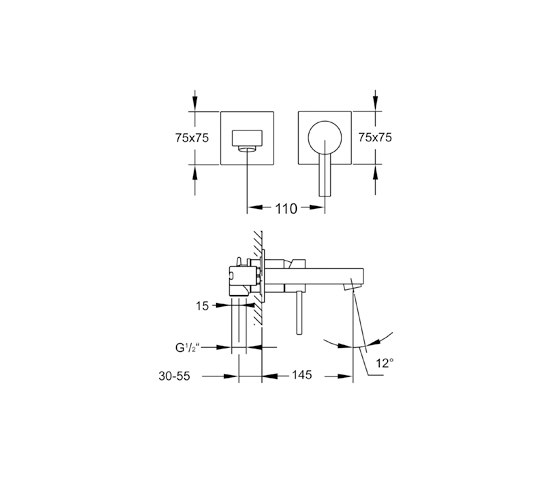 120 1801 Wall mounted single lever basin mixer | Rubinetteria lavabi | Steinberg