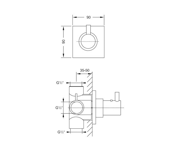 120 4210 Concealed thermostatic mixer 1/2“ | Rubinetteria doccia | Steinberg