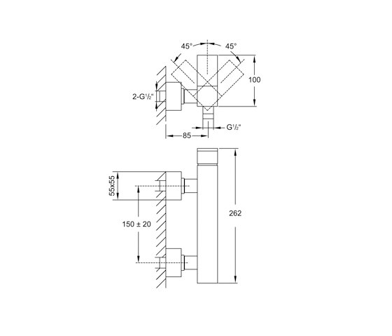 160 1210 Exposed single lever mixer ½“ for shower | Rubinetteria doccia | Steinberg