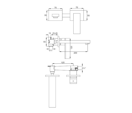 160 1816 Single lever basin mixer | Wash basin taps | Steinberg