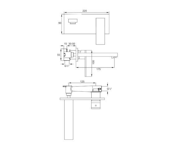 160 1852 Single lever basin mixer | Wash basin taps | Steinberg