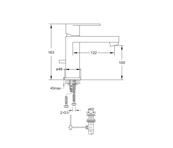 170 1000 Single lever basin mixer | Grifería para lavabos | Steinberg