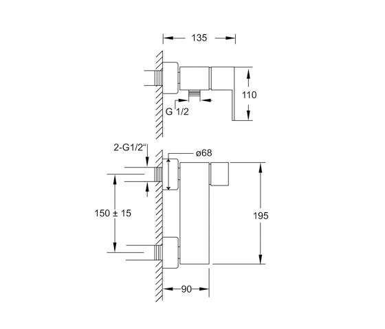 170 1210 Single lever shower mixer 1/2“ | Shower controls | Steinberg