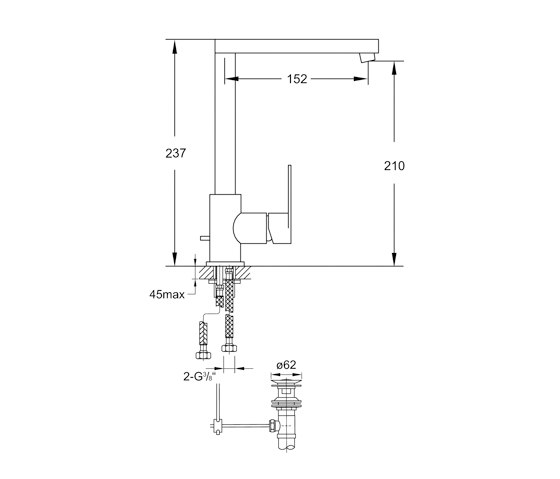 170 1500 Single lever basin mixer | Rubinetteria lavabi | Steinberg