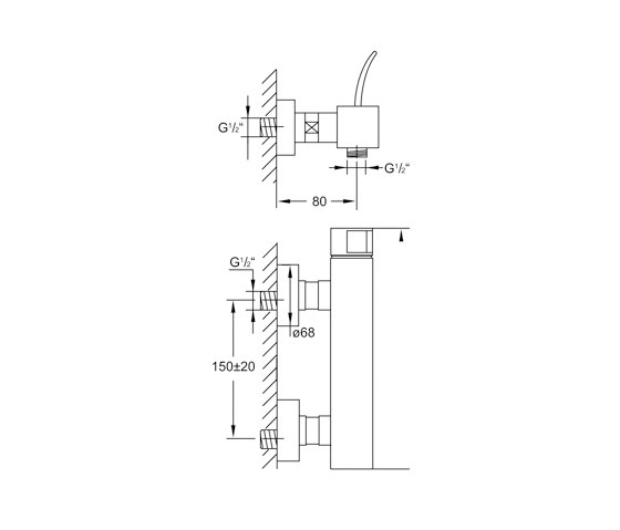 180 1200 Single lever shower mixer 1/2“ | Shower controls | Steinberg