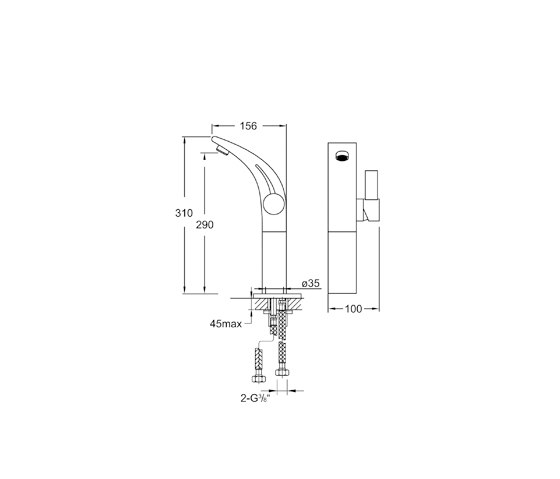 180 1700 Single lever basin mixer | Grifería para lavabos | Steinberg