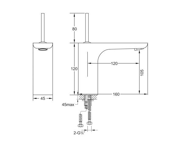 200 1010 Single lever basin mixer | Wash basin taps | Steinberg